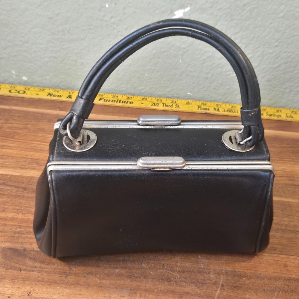 MCM Vintage Dover Patent Vinyl Handbag USA Made